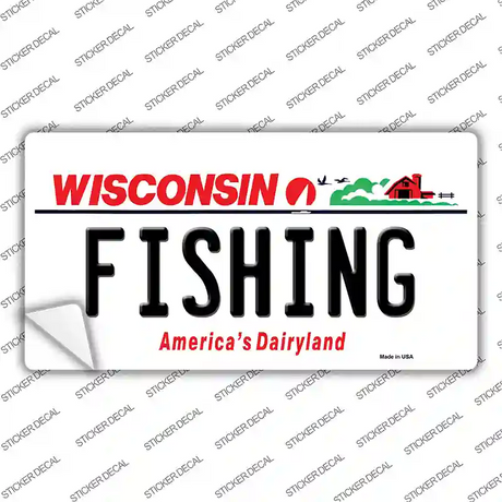 Fishing Wisconsin Novelty Sticker Decal