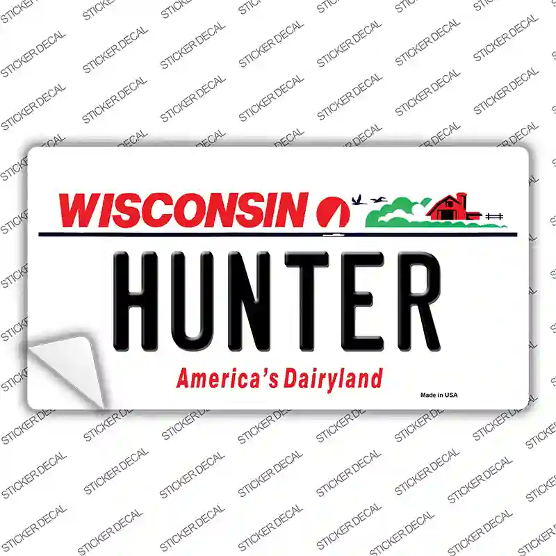 Hunter Wisconsin Novelty Sticker Decal