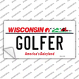 Golfer Wisconsin Novelty Sticker Decal