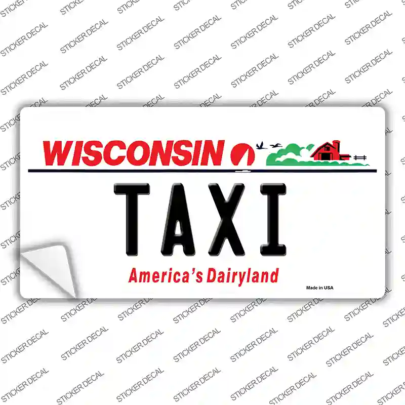 Taxi Wisconsin Novelty Sticker Decal