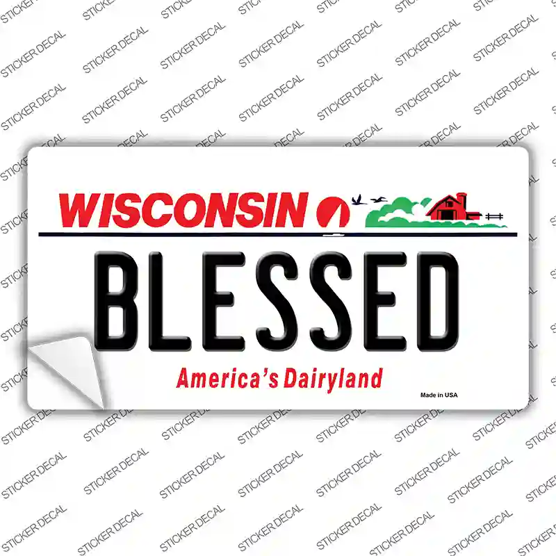 Blessed Wisconsin Novelty Sticker Decal
