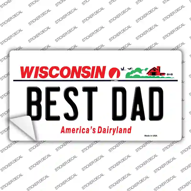 Best Dad Wisconsin Novelty Sticker Decal