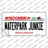 Waterpark Junkie Wisconsin Novelty Sticker Decal