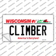 Climber Wisconsin Novelty Sticker Decal