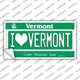 I Love Vermont Novelty Sticker Decal
