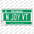 N Joy VT Vermont Novelty Sticker Decal
