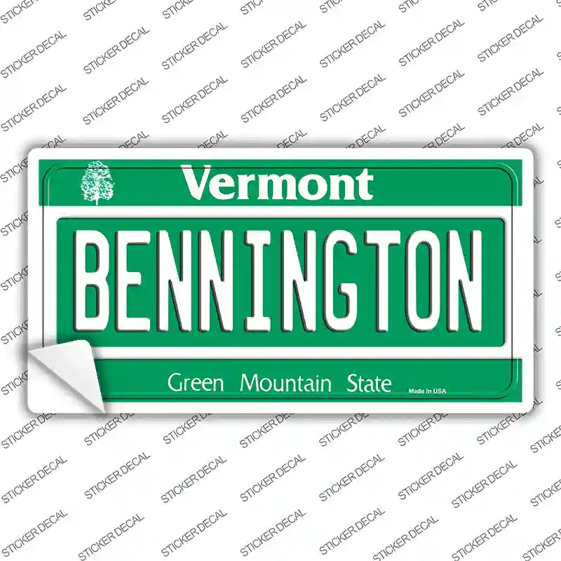 Bennington Vermont Novelty Sticker Decal