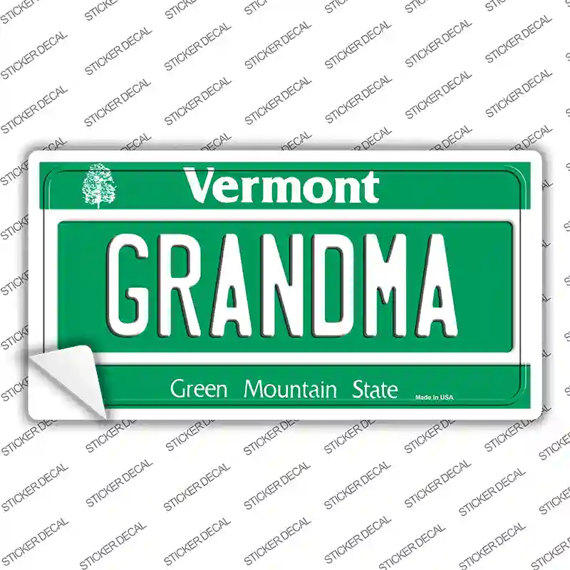 Grandma Vermont Novelty Sticker Decal