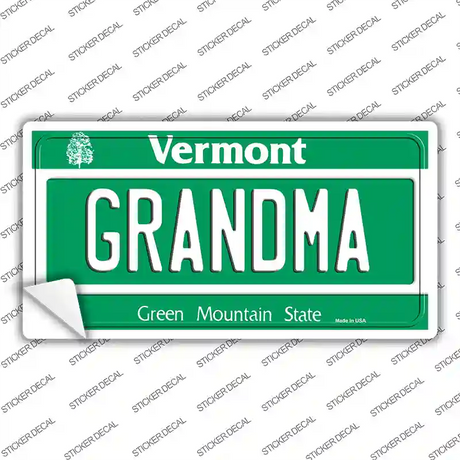 Grandma Vermont Novelty Sticker Decal
