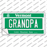 Grandpa Vermont Novelty Sticker Decal