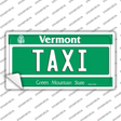 Taxi Vermont Novelty Sticker Decal