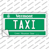 Taxi Vermont Novelty Sticker Decal