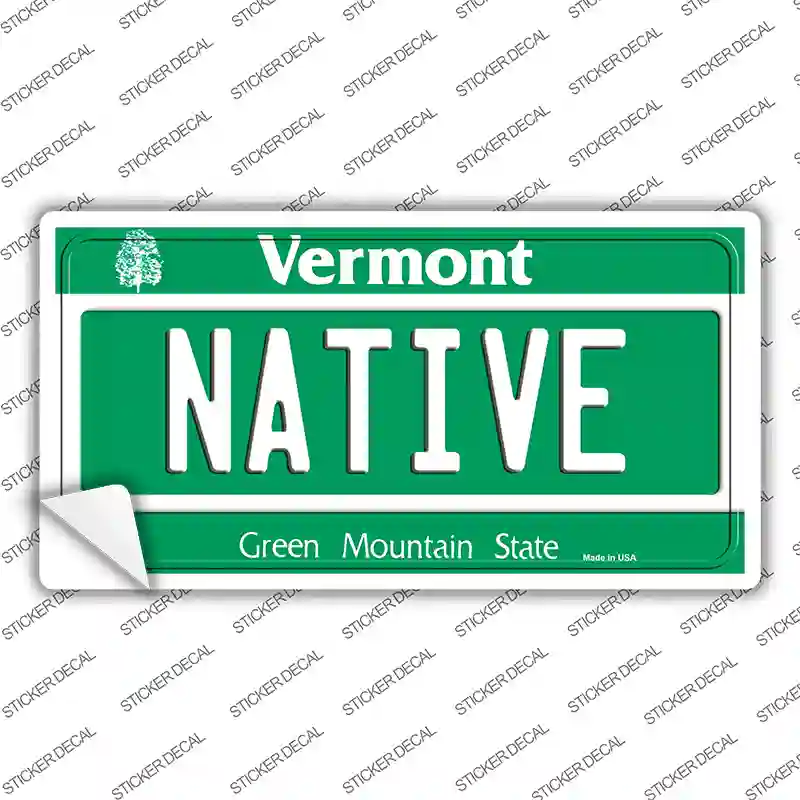 Native Vermont Novelty Sticker Decal