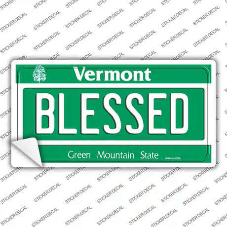 Blessed Vermont Novelty Sticker Decal