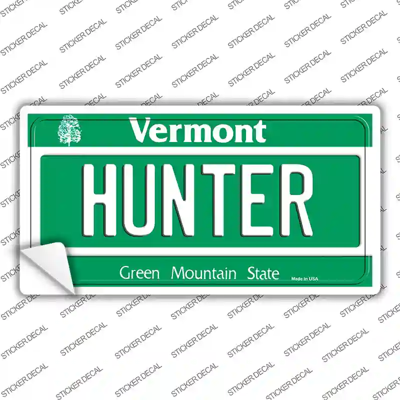 Hunter Vermont Novelty Sticker Decal
