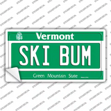 Ski Bum Vermont Novelty Sticker Decal