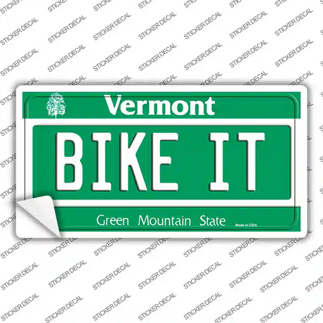 Bike It Vermont Novelty Sticker Decal