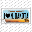 I Love North Dakota Novelty Sticker Decal