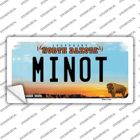 Minot North Dakota Novelty Sticker Decal