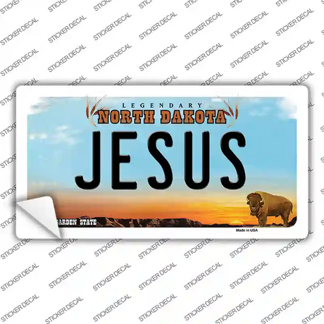 Jesus North Dakota Novelty Sticker Decal