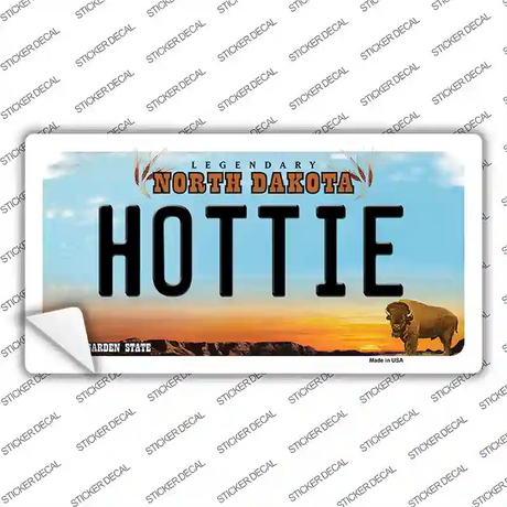 Hottie North Dakota Novelty Sticker Decal