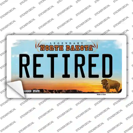 Retired North Dakota Novelty Sticker Decal