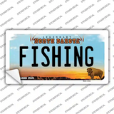 Fishing North Dakota Novelty Sticker Decal