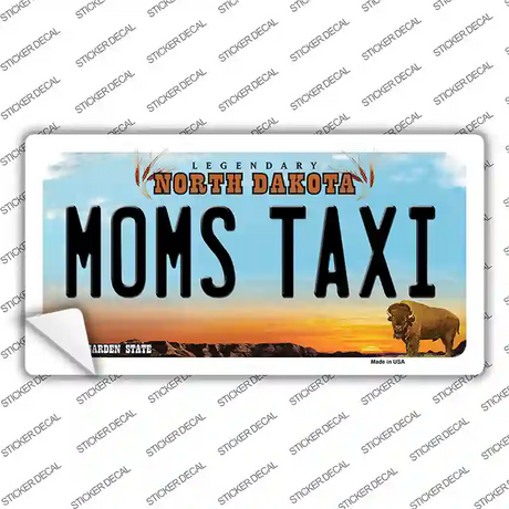 Moms Taxi North Dakota Novelty Sticker Decal