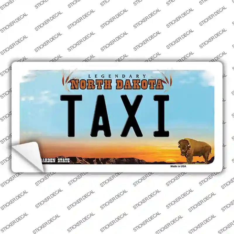 Taxi North Dakota Novelty Sticker Decal