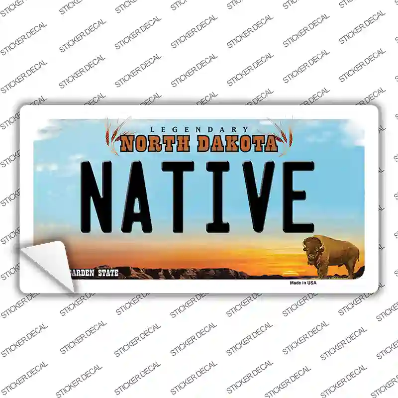 Native North Dakota Novelty Sticker Decal
