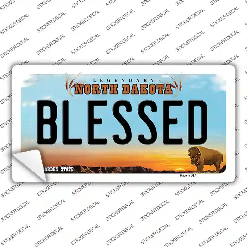 Blessed North Dakota Novelty Sticker Decal