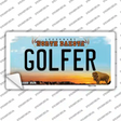 Golfer North Dakota Novelty Sticker Decal