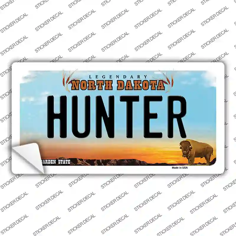 Hunter North Dakota Novelty Sticker Decal