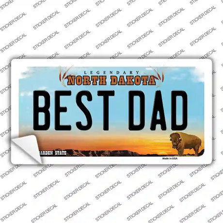 Best Dad North Dakota Novelty Sticker Decal