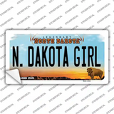 N Dakota Girl North Dakota Novelty Sticker Decal