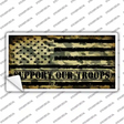Camo American Flag Support Troops Novelty Sticker Decal