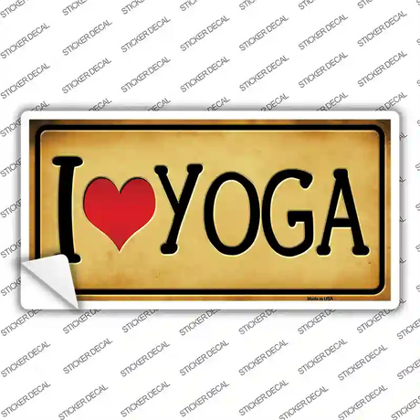 I Heart Yoga Novelty Sticker Decal