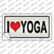 I Love Yoga Silver Novelty Sticker Decal
