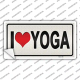 I Love Yoga Silver Novelty Sticker Decal