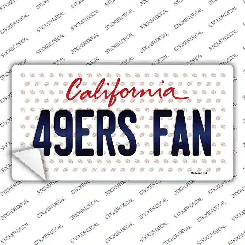 49ERS Fan California Novelty Sticker Decal