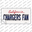 Chargers Fan California Novelty Sticker Decal