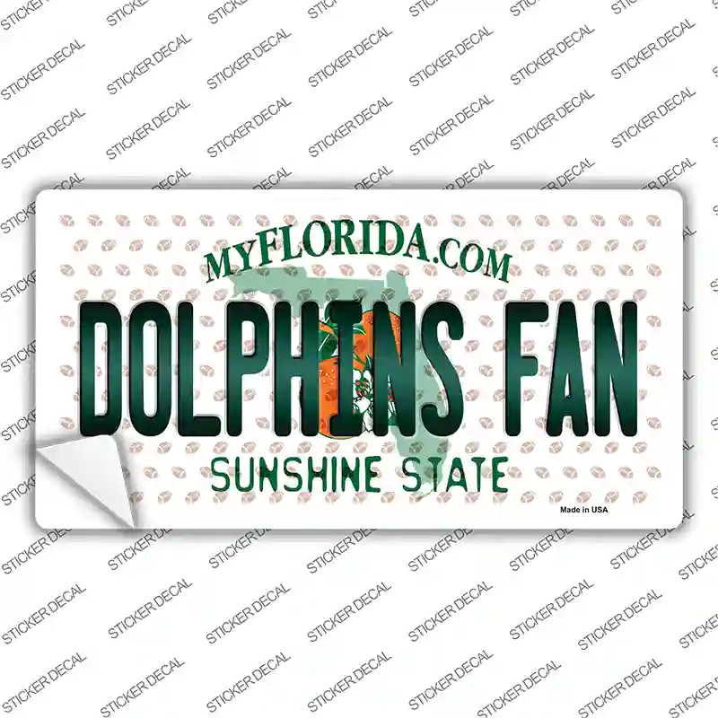 Dolphins Fan Florida Novelty Sticker Decal