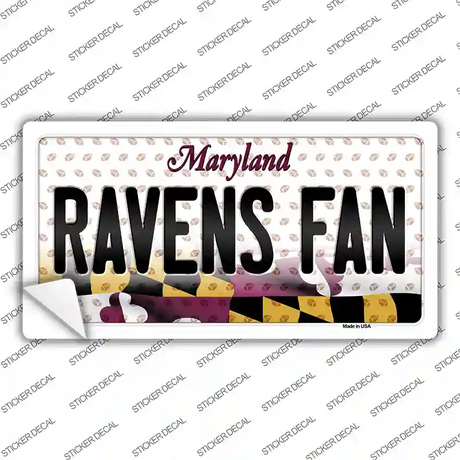 Ravens Fan Maryland Novelty Sticker Decal