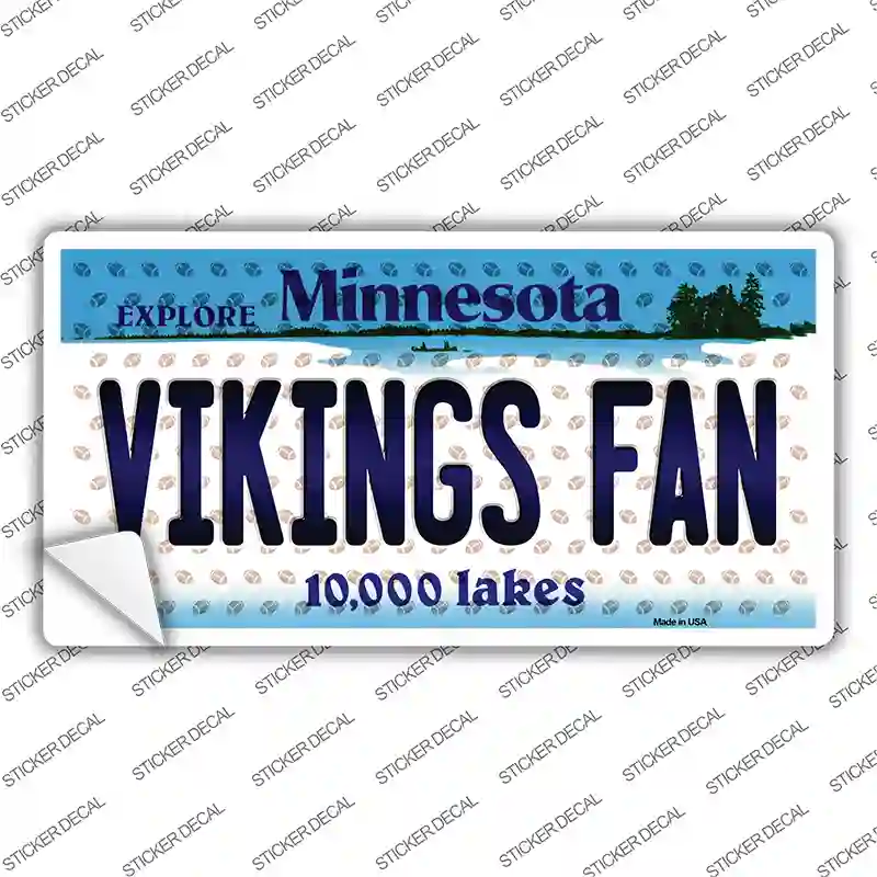 Vikings Fan Minnesota Novelty Sticker Decal