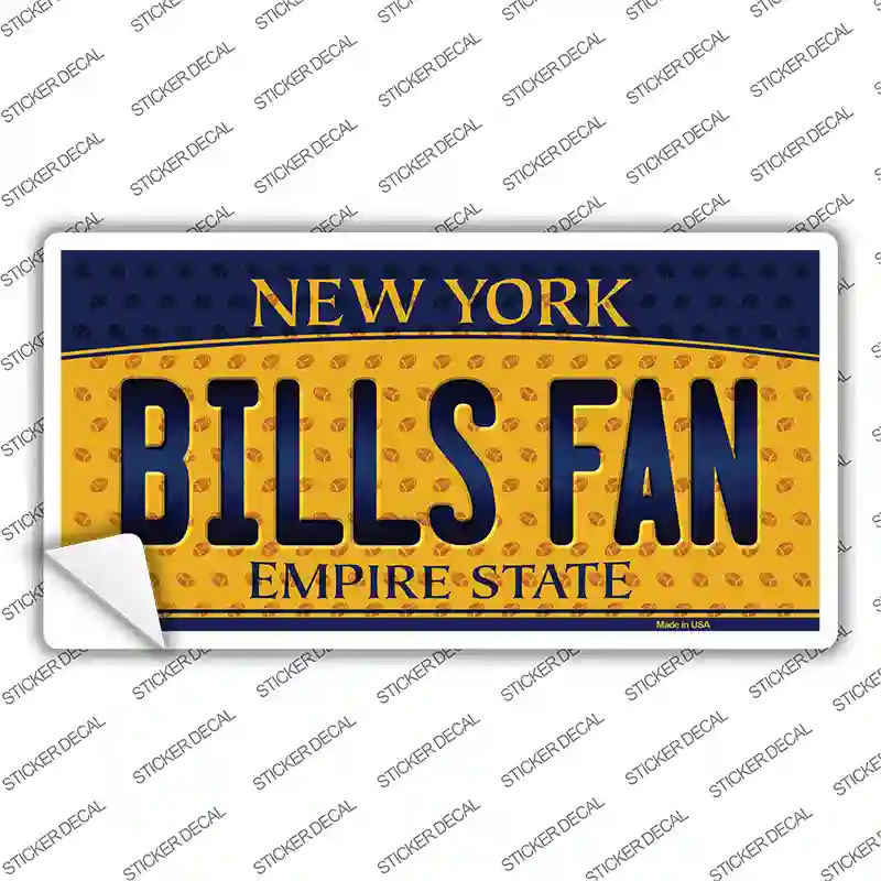 Bills Fan New York Novelty Sticker Decal