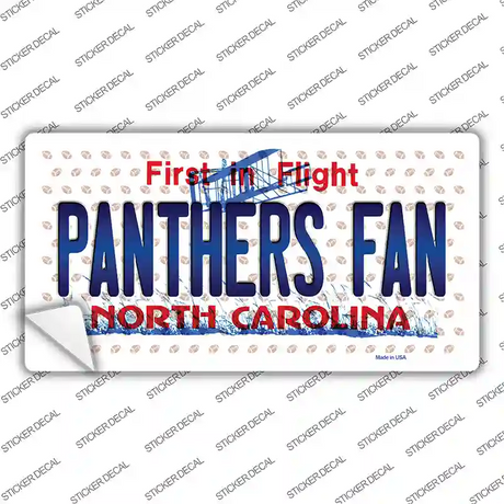 Panthers Fan North Carolina Novelty Sticker Decal