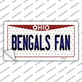 Bengals Fan Ohio Novelty Sticker Decal