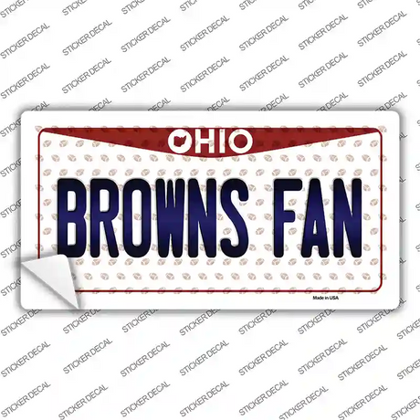 Browns Fan Ohio Novelty Sticker Decal