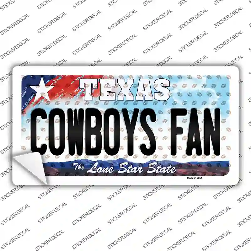 Cowboys Fan Texas Novelty Sticker Decal
