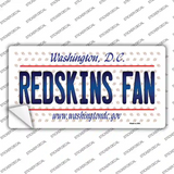 Redskins Fan Washington DC Novelty Sticker Decal